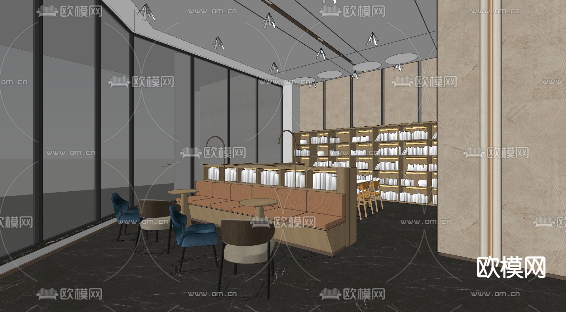 公寓楼门厅su模型下载（渲染图1）