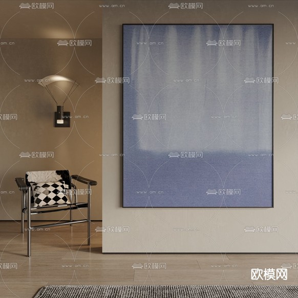 肌理画 装饰画3d模型下载