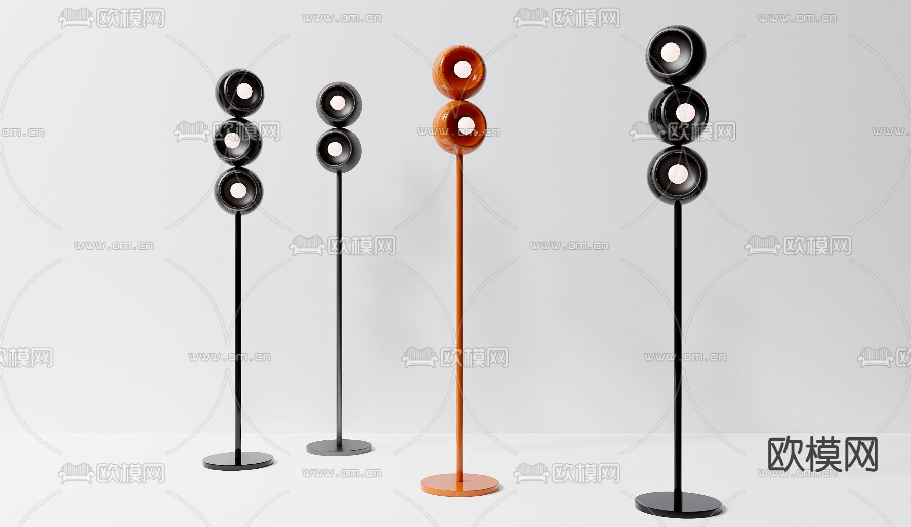 北欧落地灯su模型下载（渲染图2）