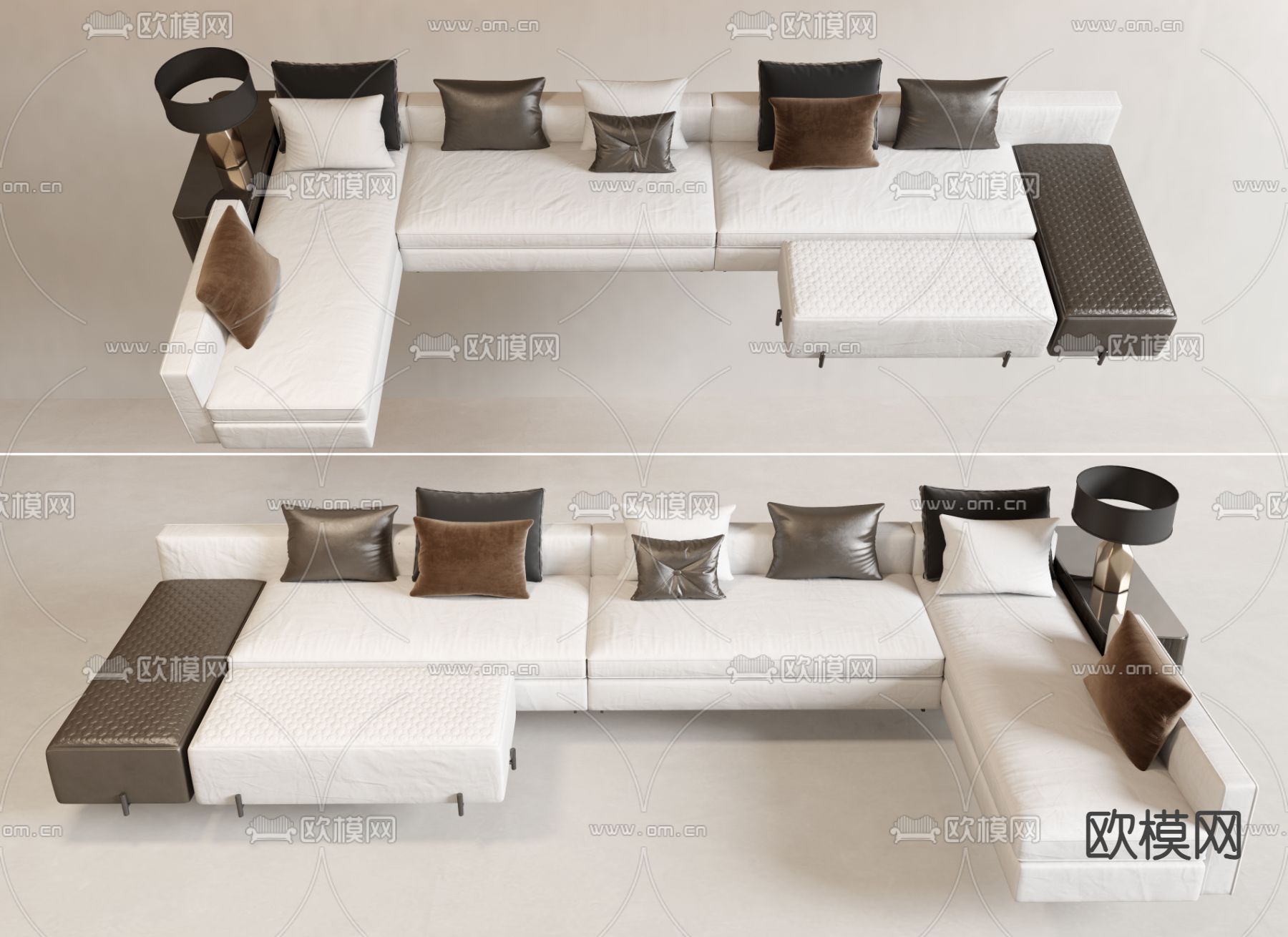 Minotti 模块沙发 多人沙发3d模型下载