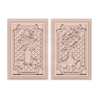  中式浮雕 石材浮雕 浮雕画 雕花su模型 