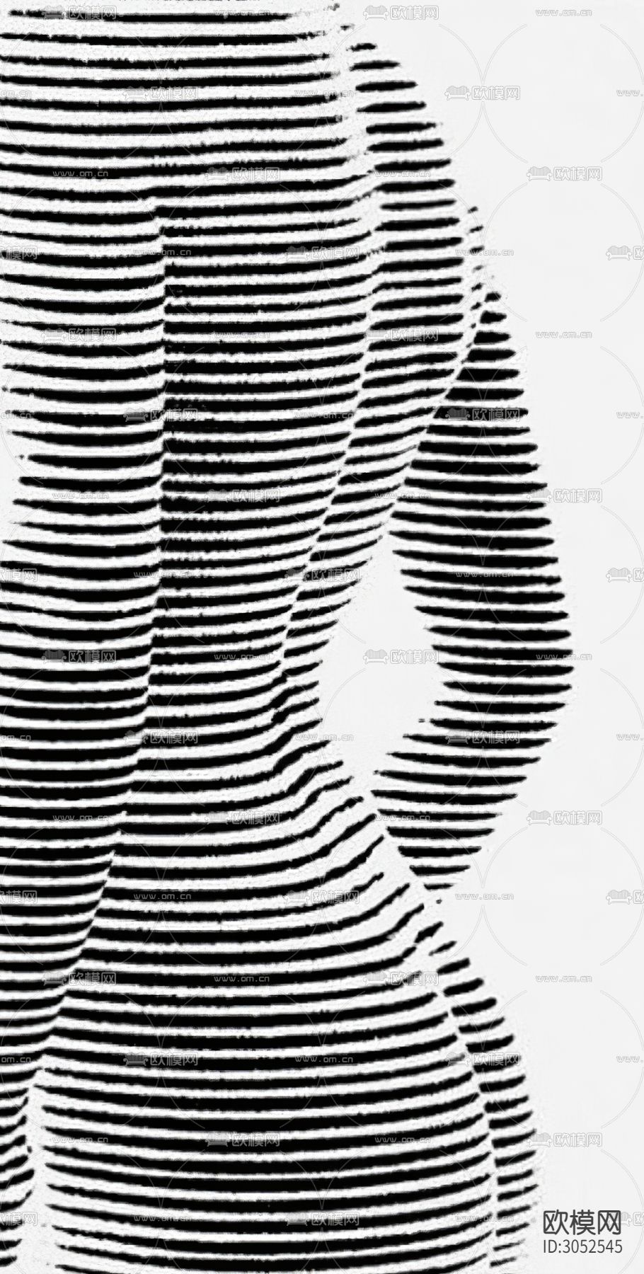 抽象挂画 艺术画 装饰画贴图下载（渲染图3）