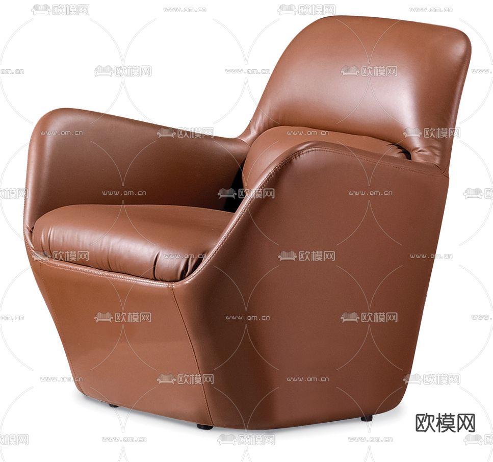 皮革沙发 休闲沙发3d模型下载