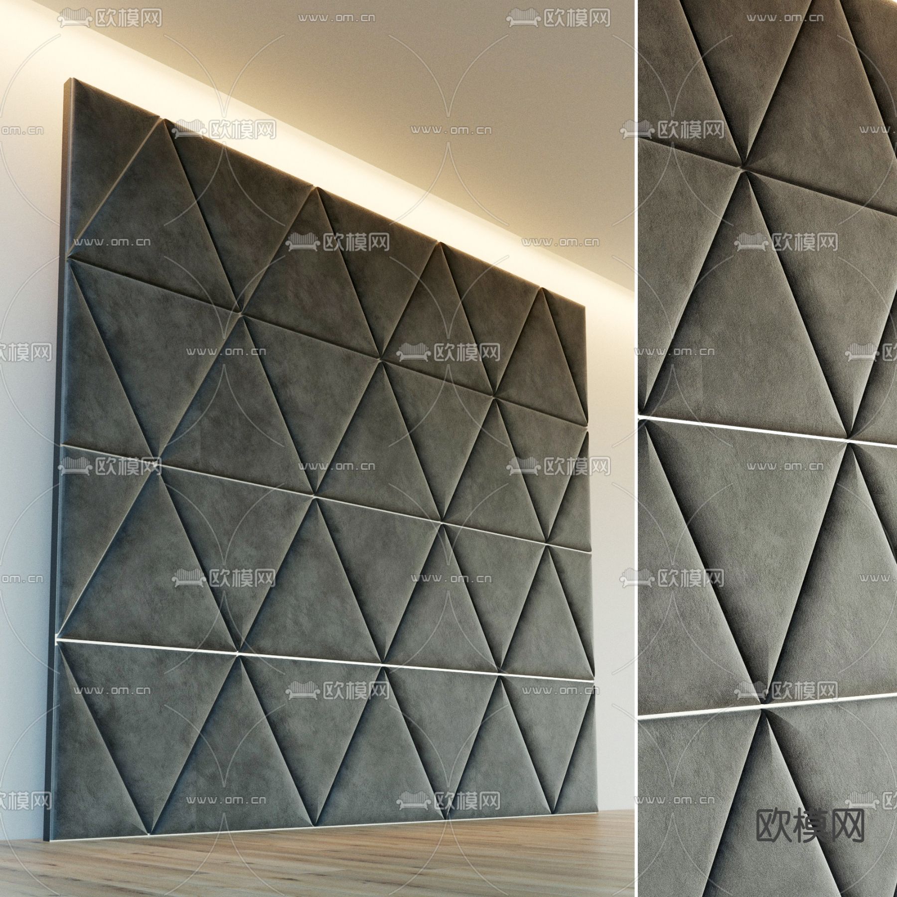 软包背景墙 墙包3d模型下载