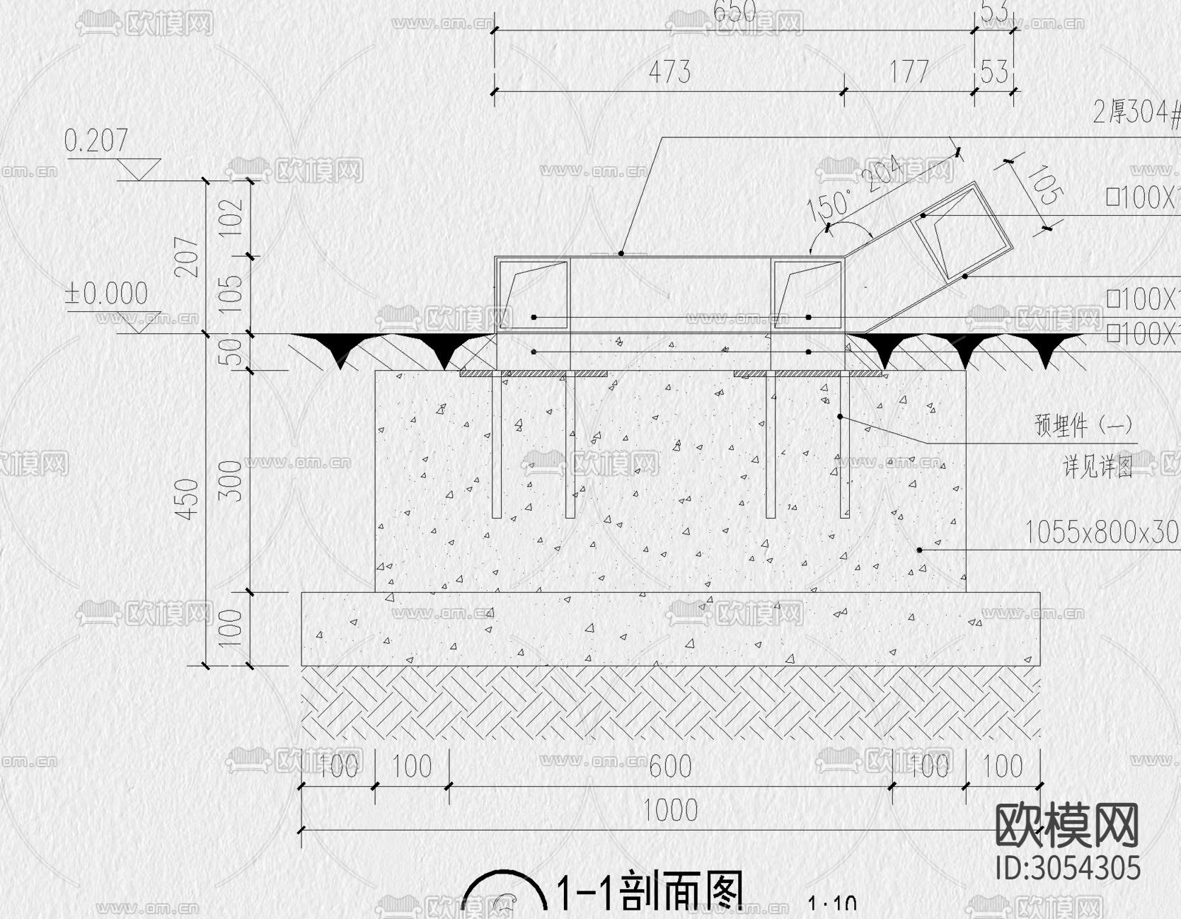 标识牌 指示牌 导视牌cad大样图下载（渲染图6）