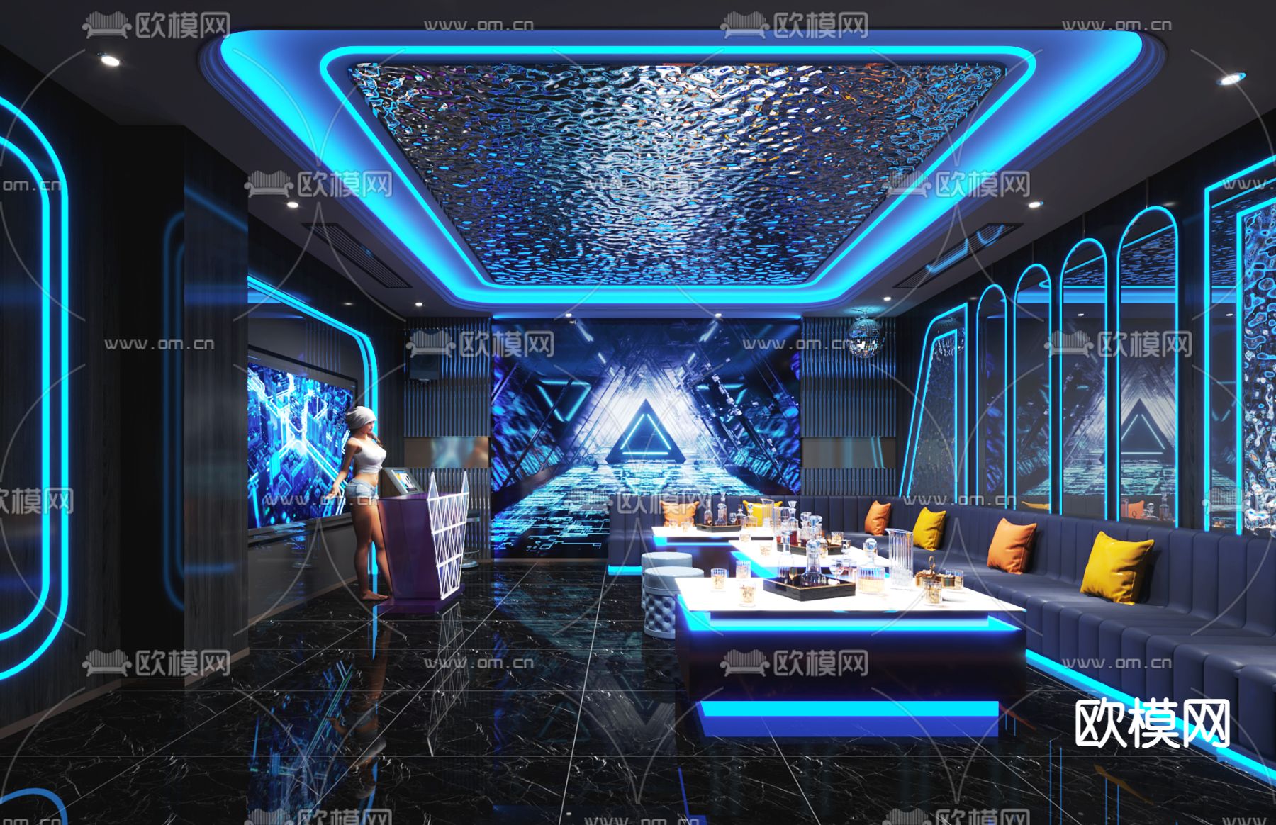 KTV包厢 酒吧 夜总会3d模型下载