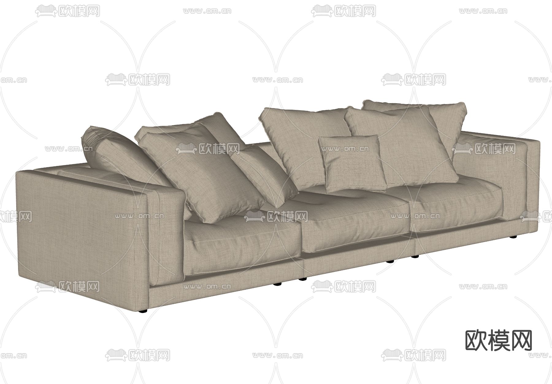 Flexform 多人沙发su模型下载（渲染图2）