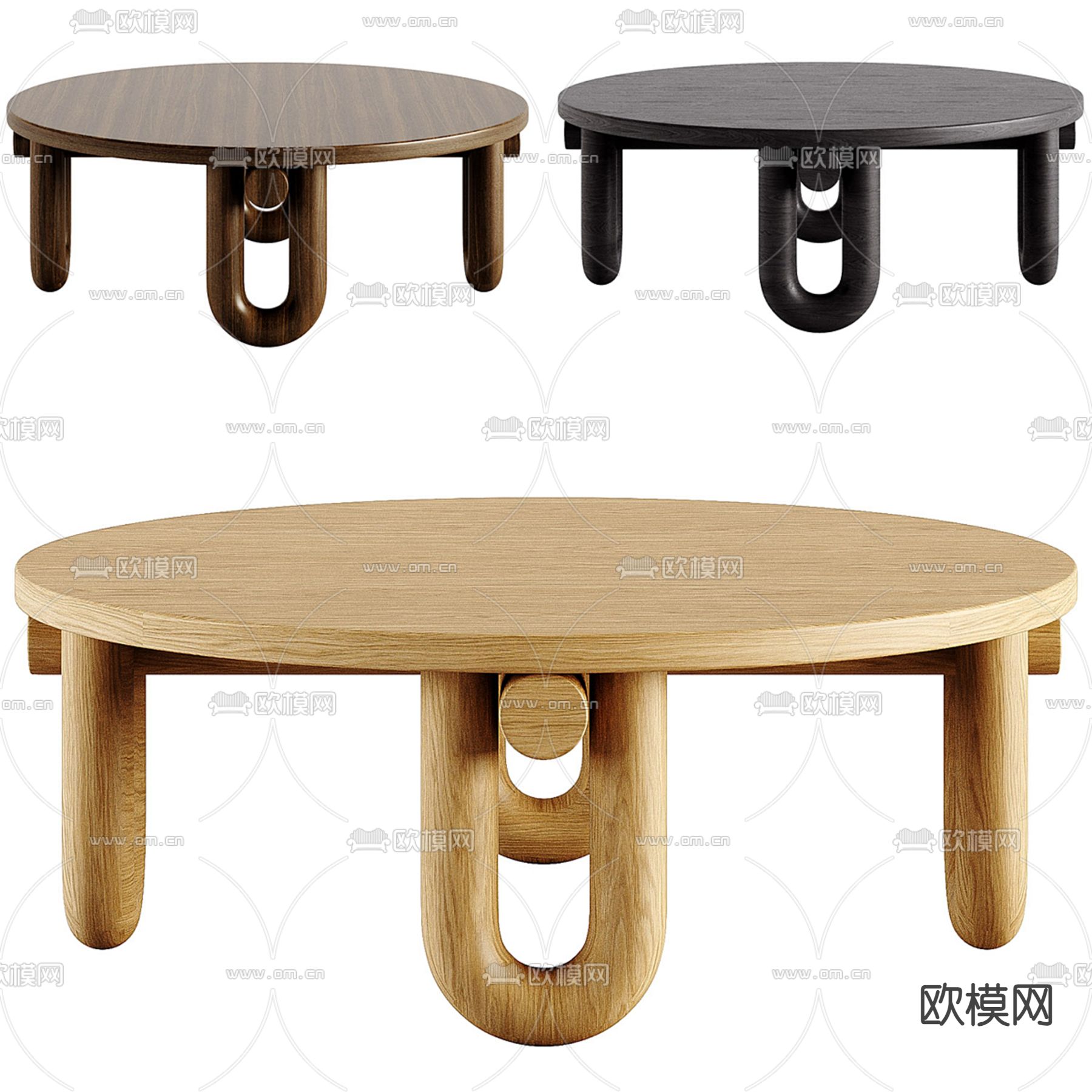 侘寂风茶几su模型下载（渲染图1）