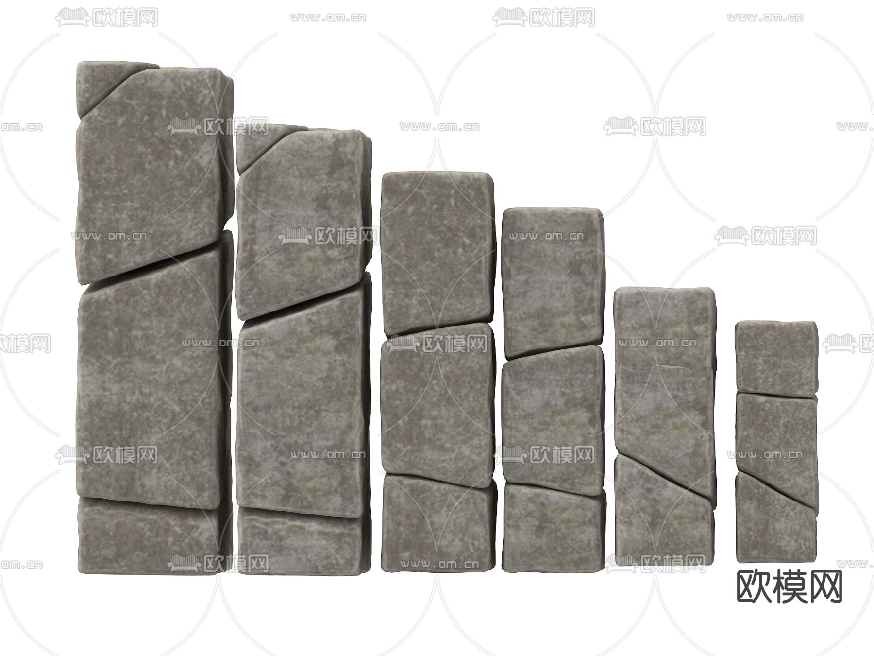 石头小品 创意石头su模型下载