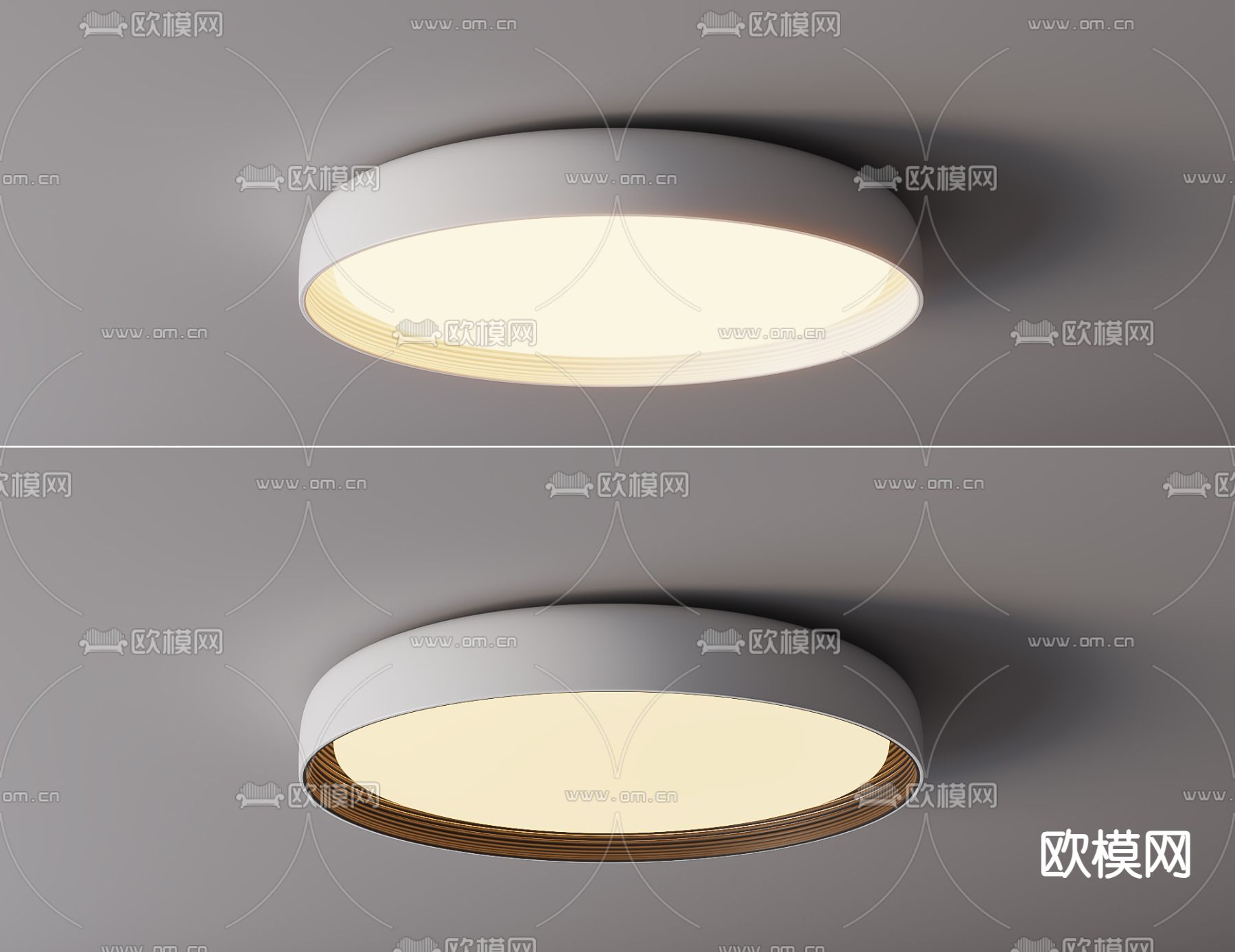 简约几何吸顶灯su模型下载