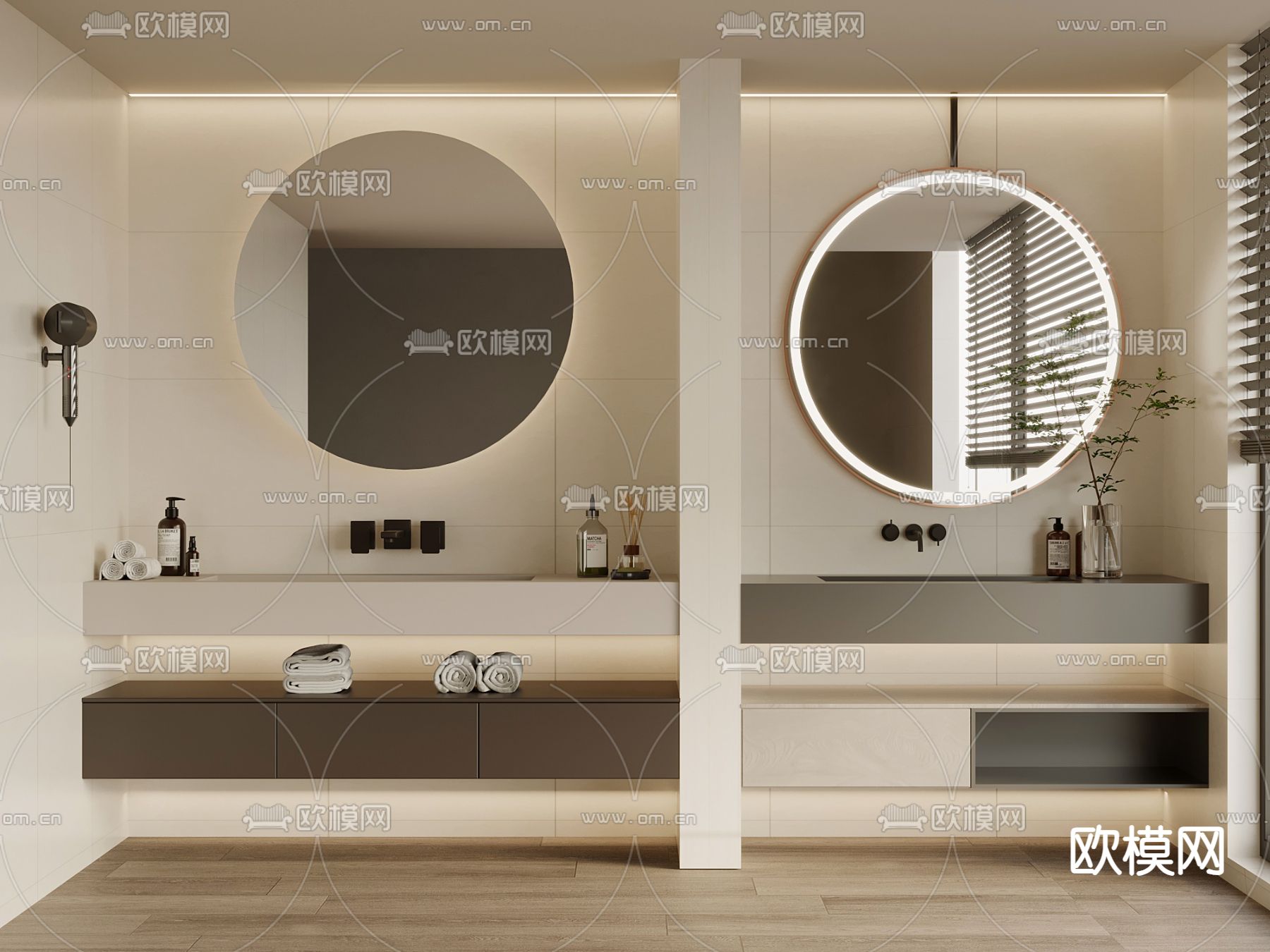 浴室柜 洗手台3d模型下载