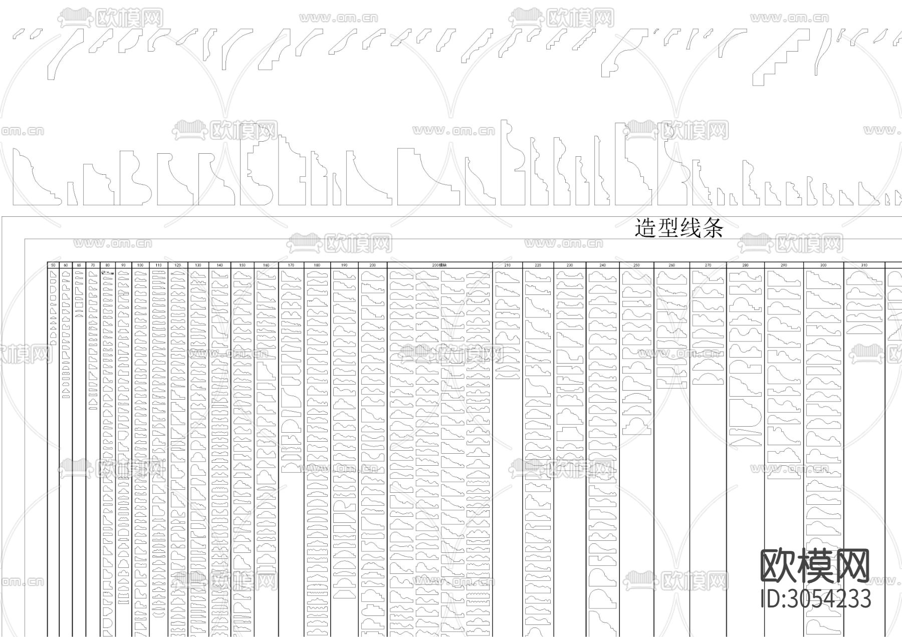 石材公司线条合集+深化图纸cad大样图下载（渲染图6）