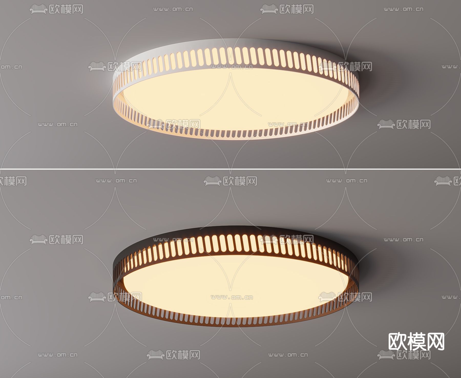 简约几何吸顶灯su模型下载