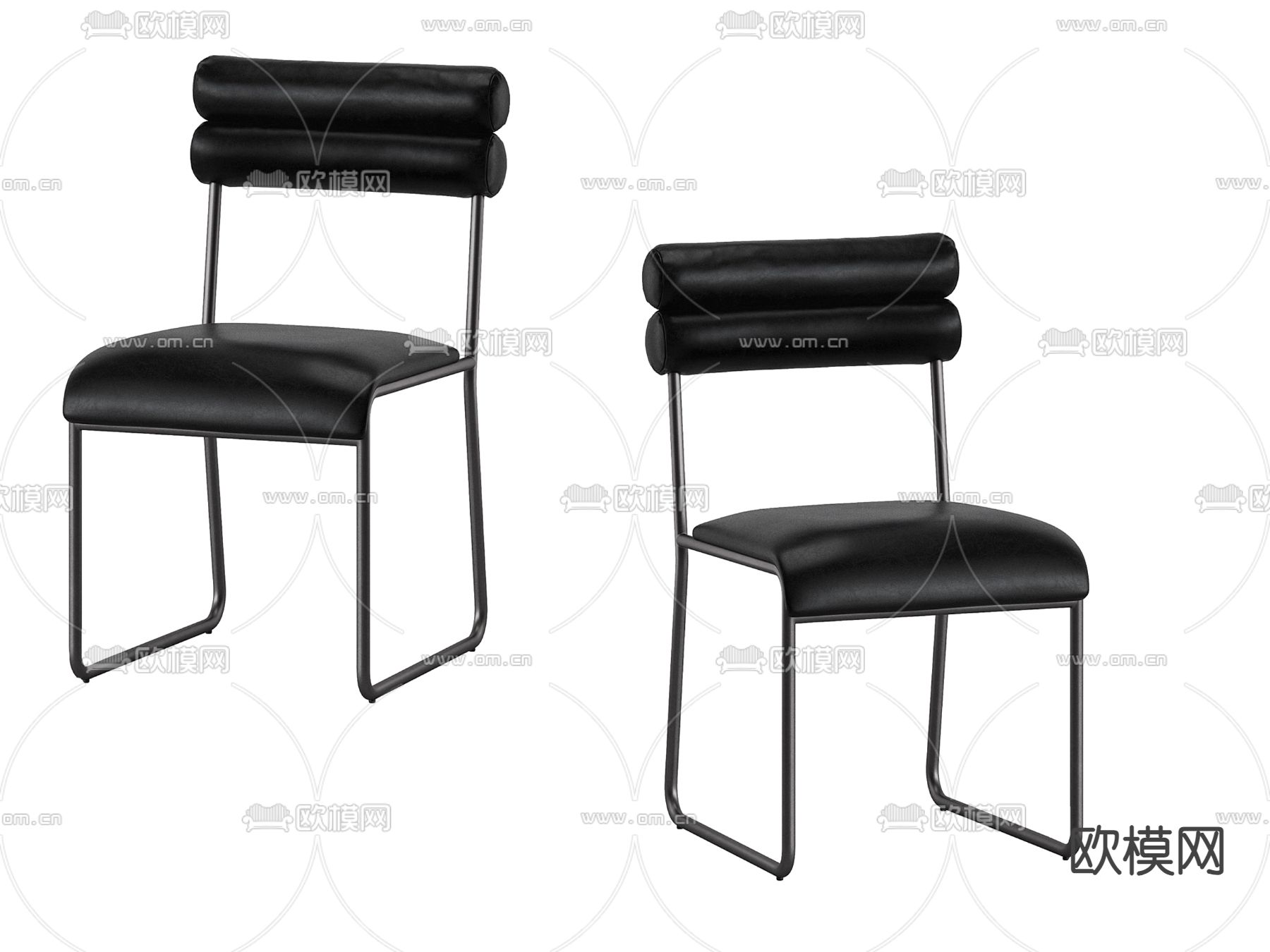 皮革椅子 餐椅3d模型下载