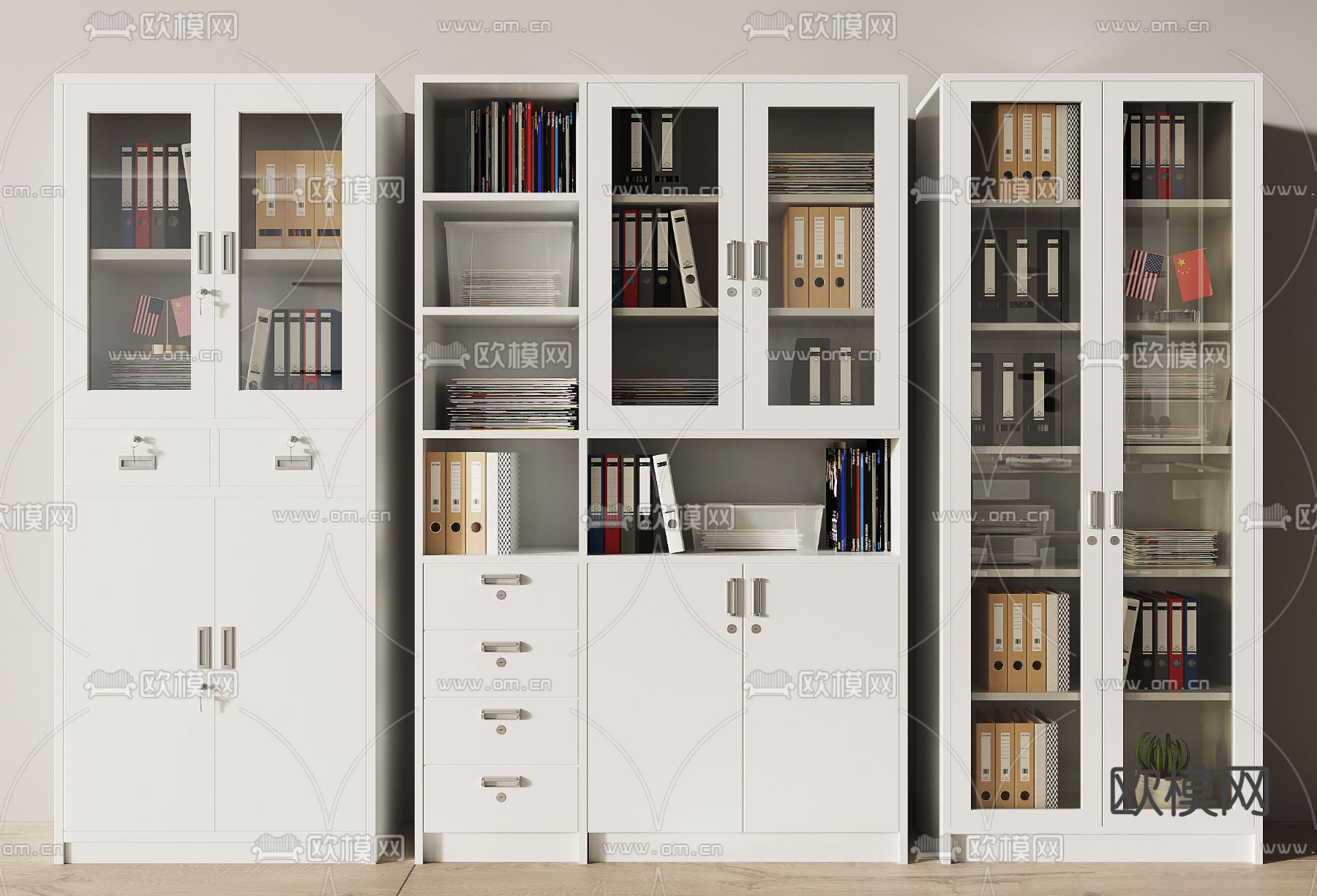 档案柜 文件柜 资料柜3d模型下载