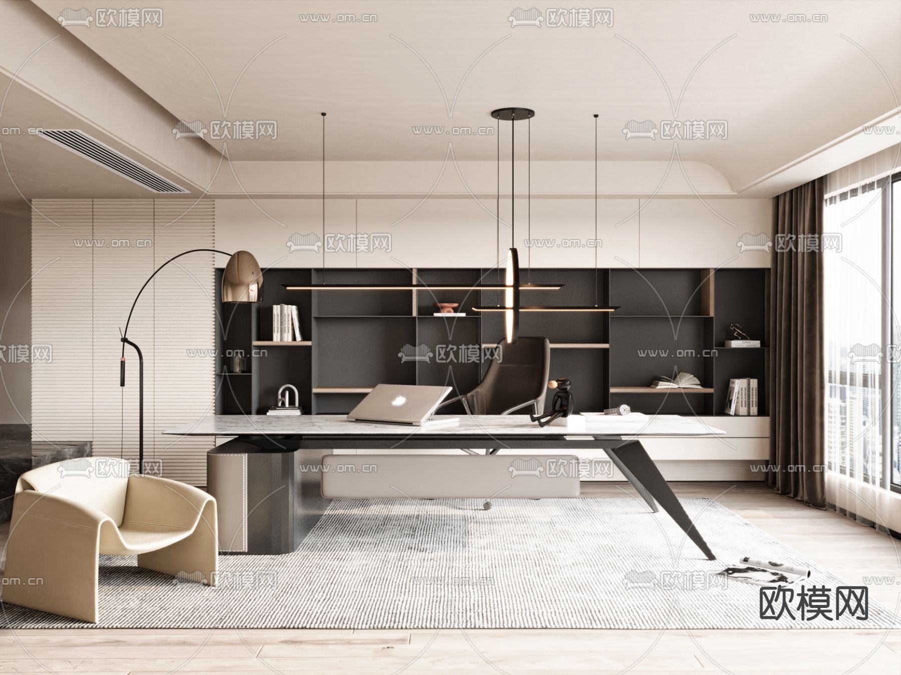 总经理室 主管室3d模型下载