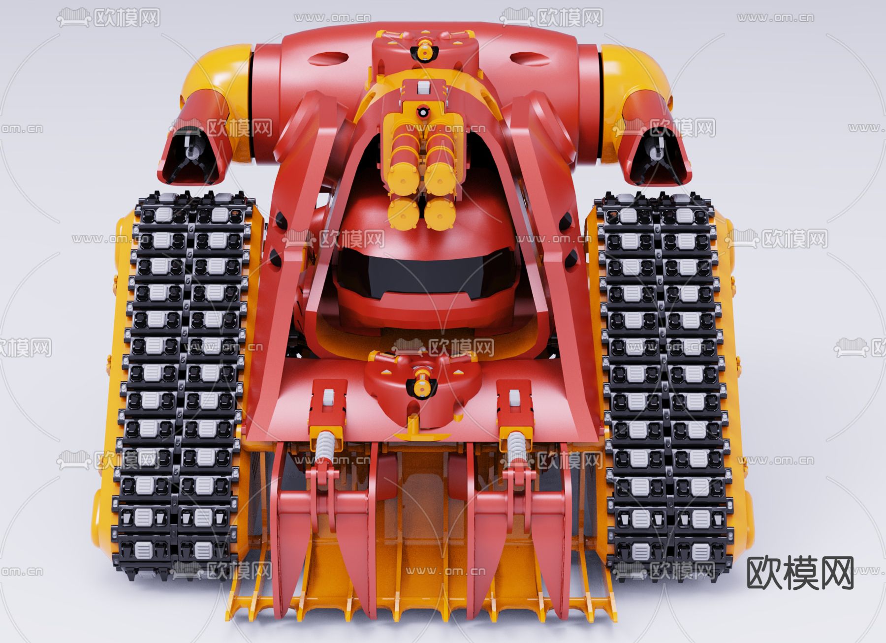 积木坦克 儿童玩具3d模型下载（渲染图3）