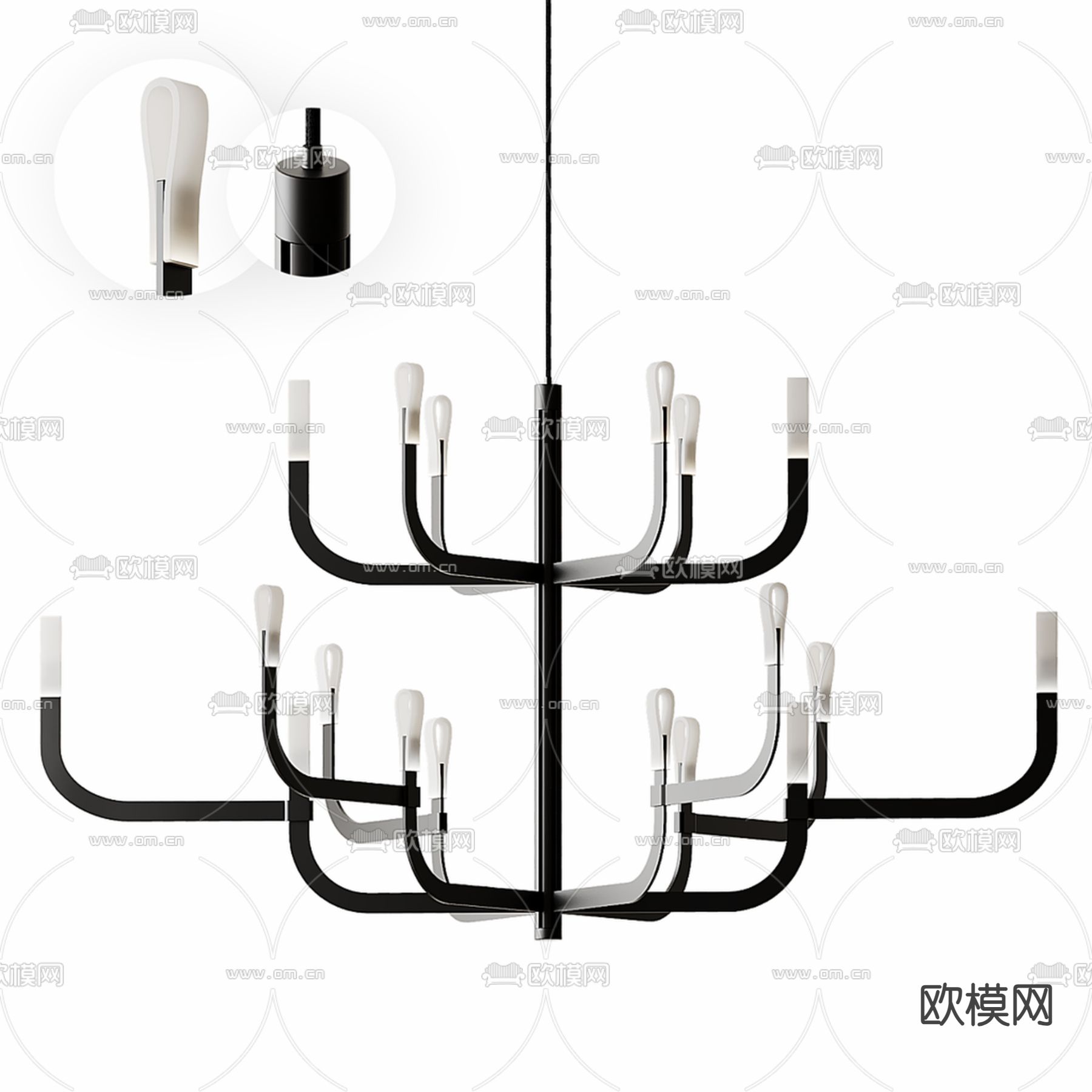 法式吊灯 美式吊灯3d模型下载