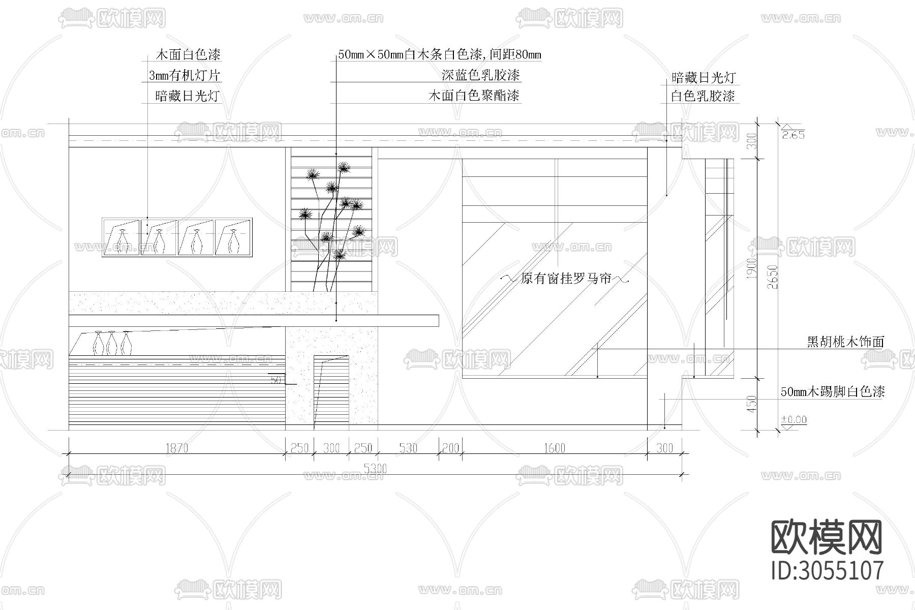 家庭 餐厅 厨房 装修 装饰 玄关 隔断cad大样图下载（渲染图3）
