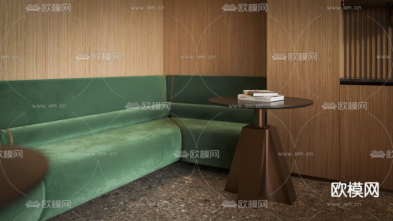 北欧咖啡厅 咖啡馆 咖啡操作台3d模型下载（渲染图2）