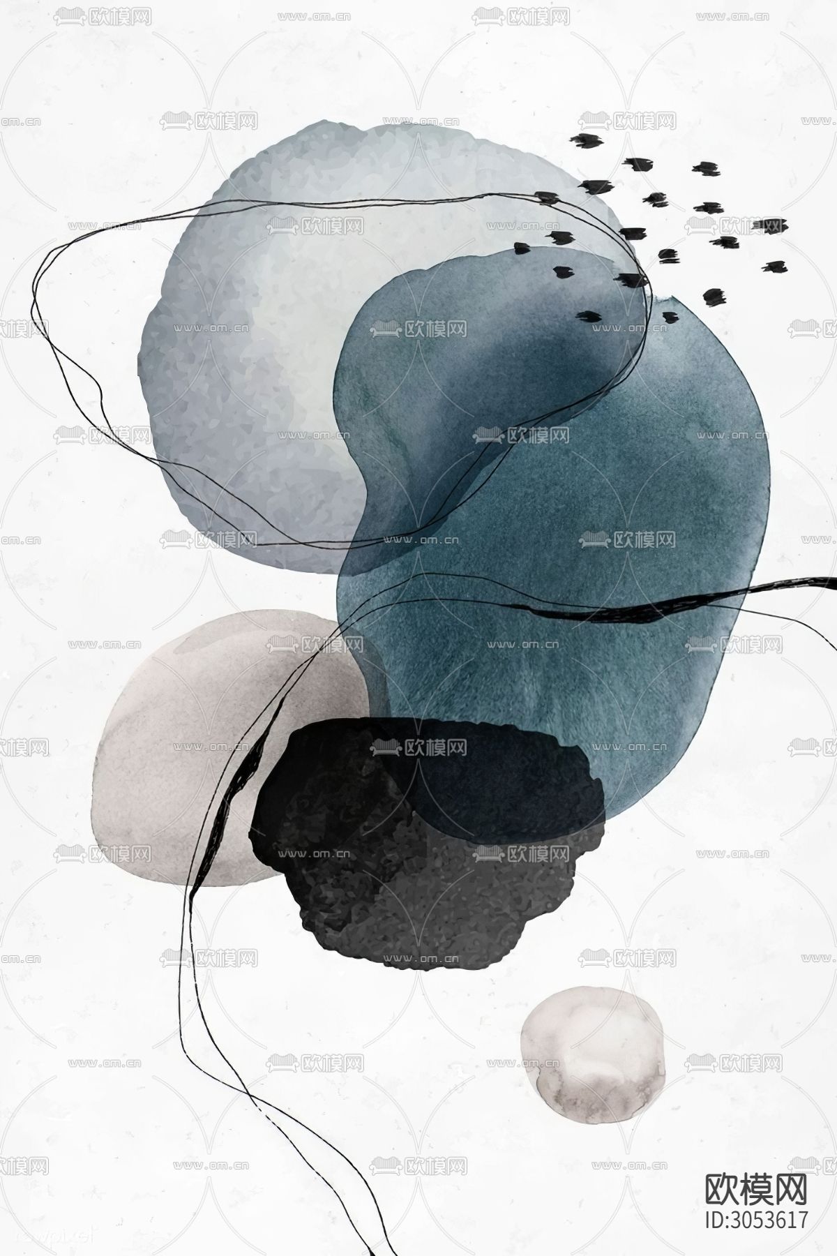 贴图 艺术画 挂画贴图下载（渲染图6）