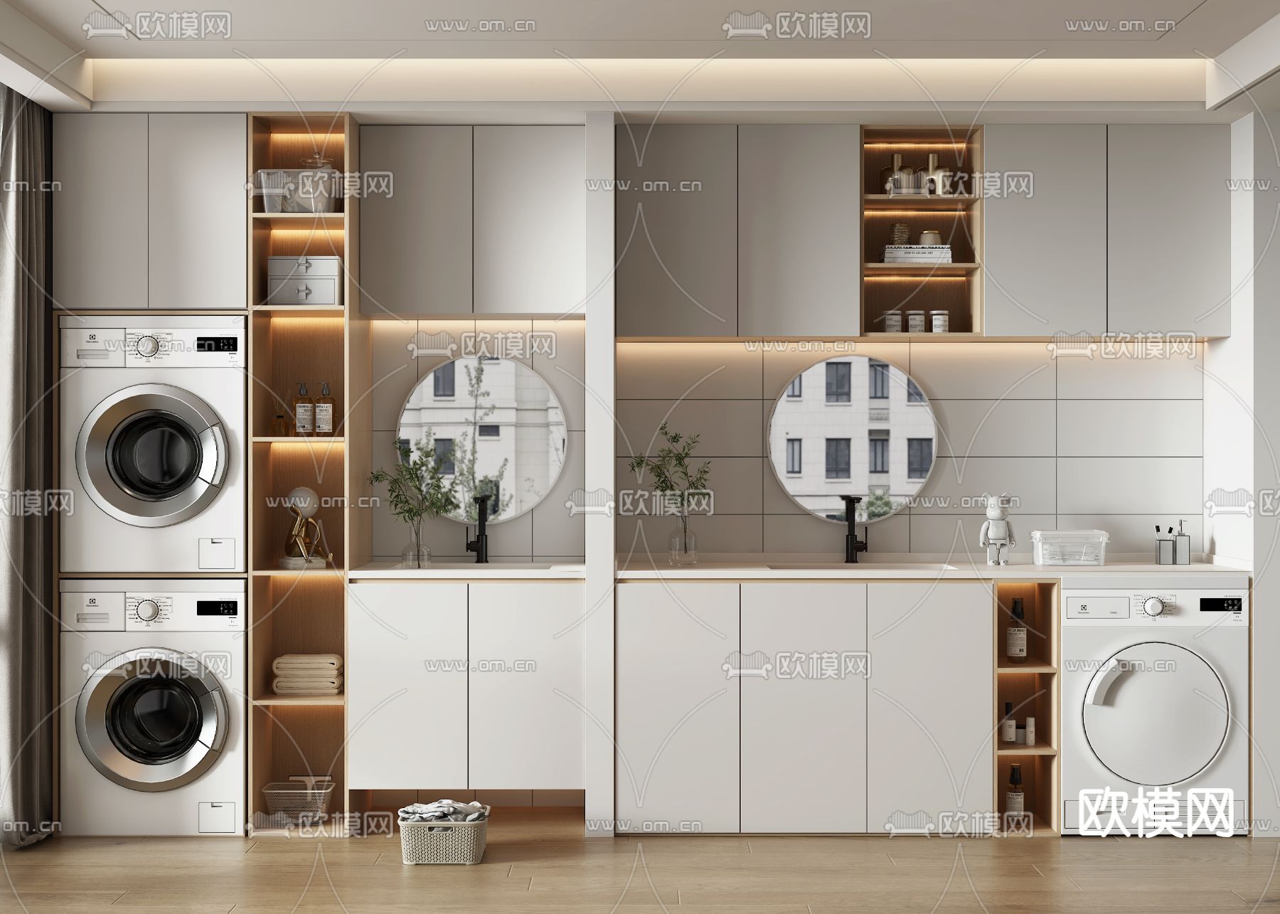 阳台柜 洗衣机柜3d模型下载