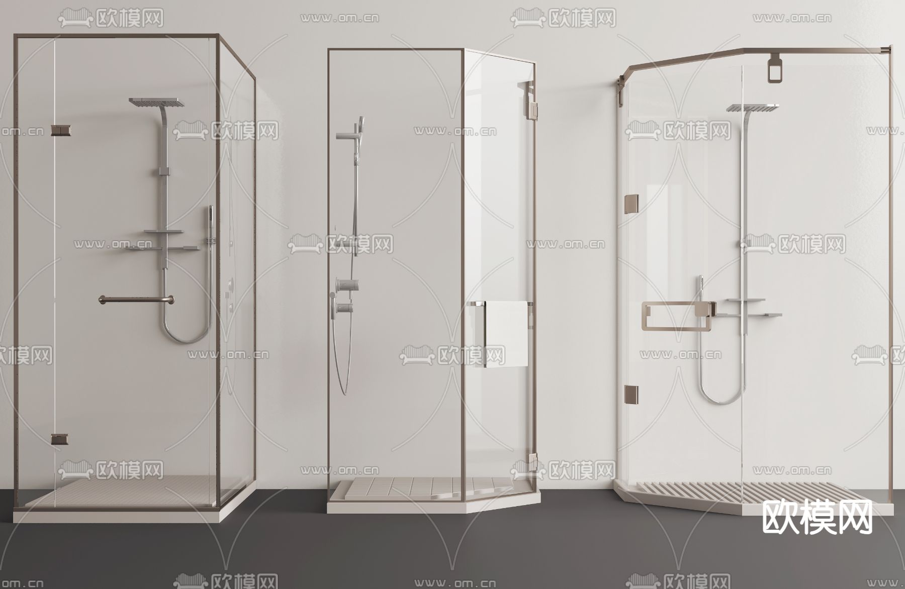 淋浴间 冲凉房 淋浴房3d模型下载