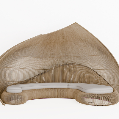  现代景观坐凳su模型 