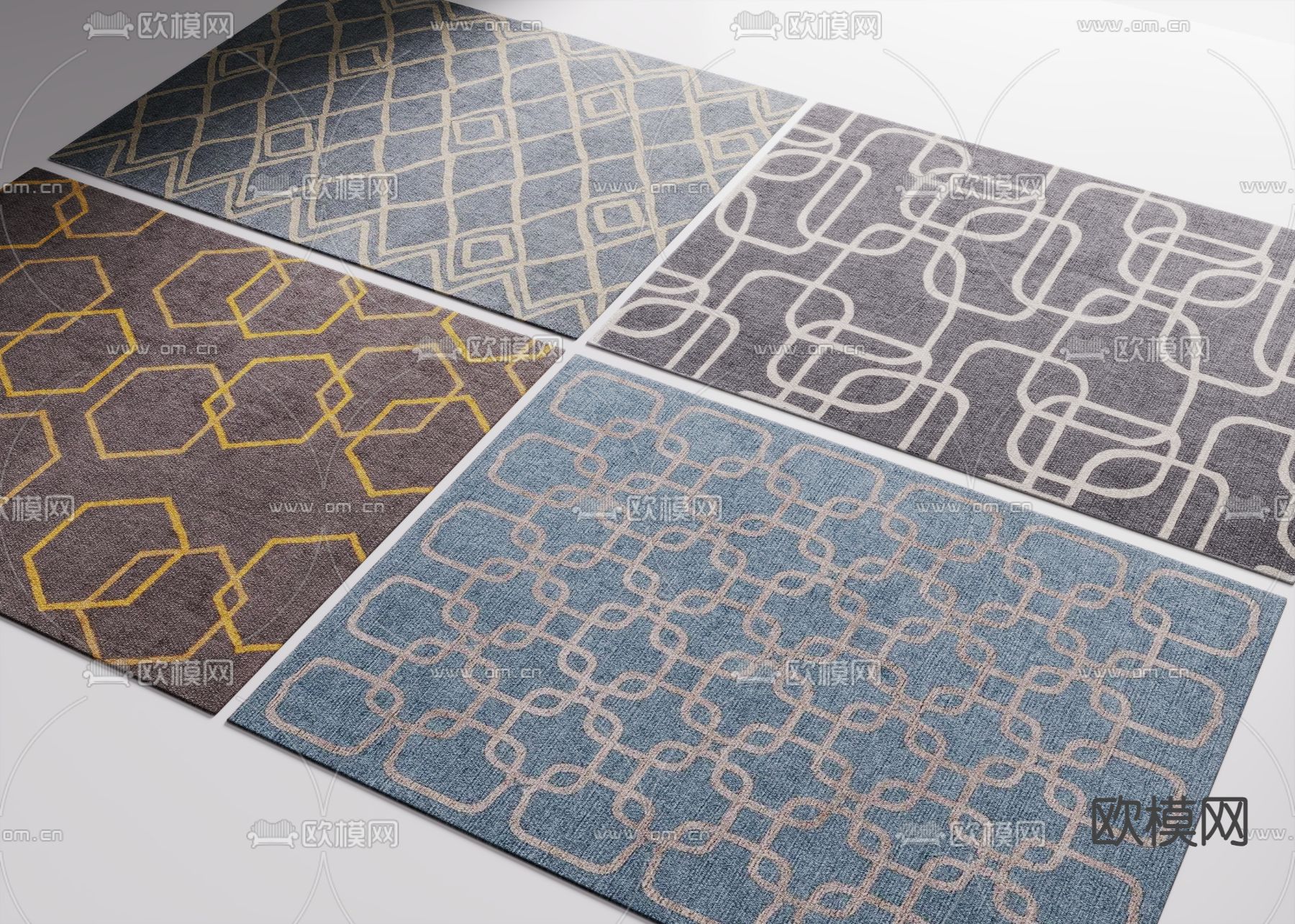 地毯 方毯3d模型下载