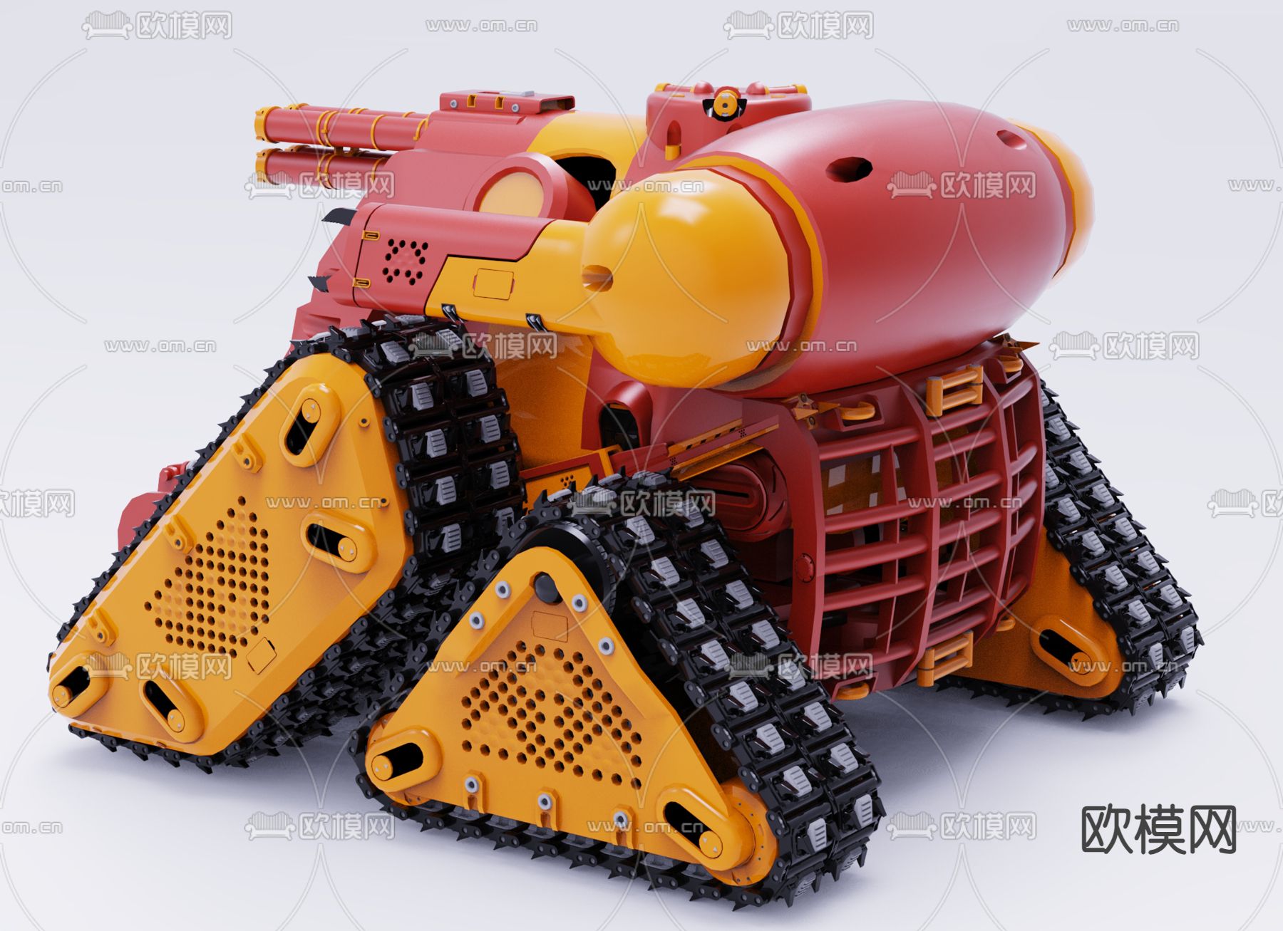 积木坦克 儿童玩具3d模型下载（渲染图2）