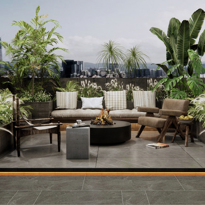  现代屋顶花园 露台景观su模型 