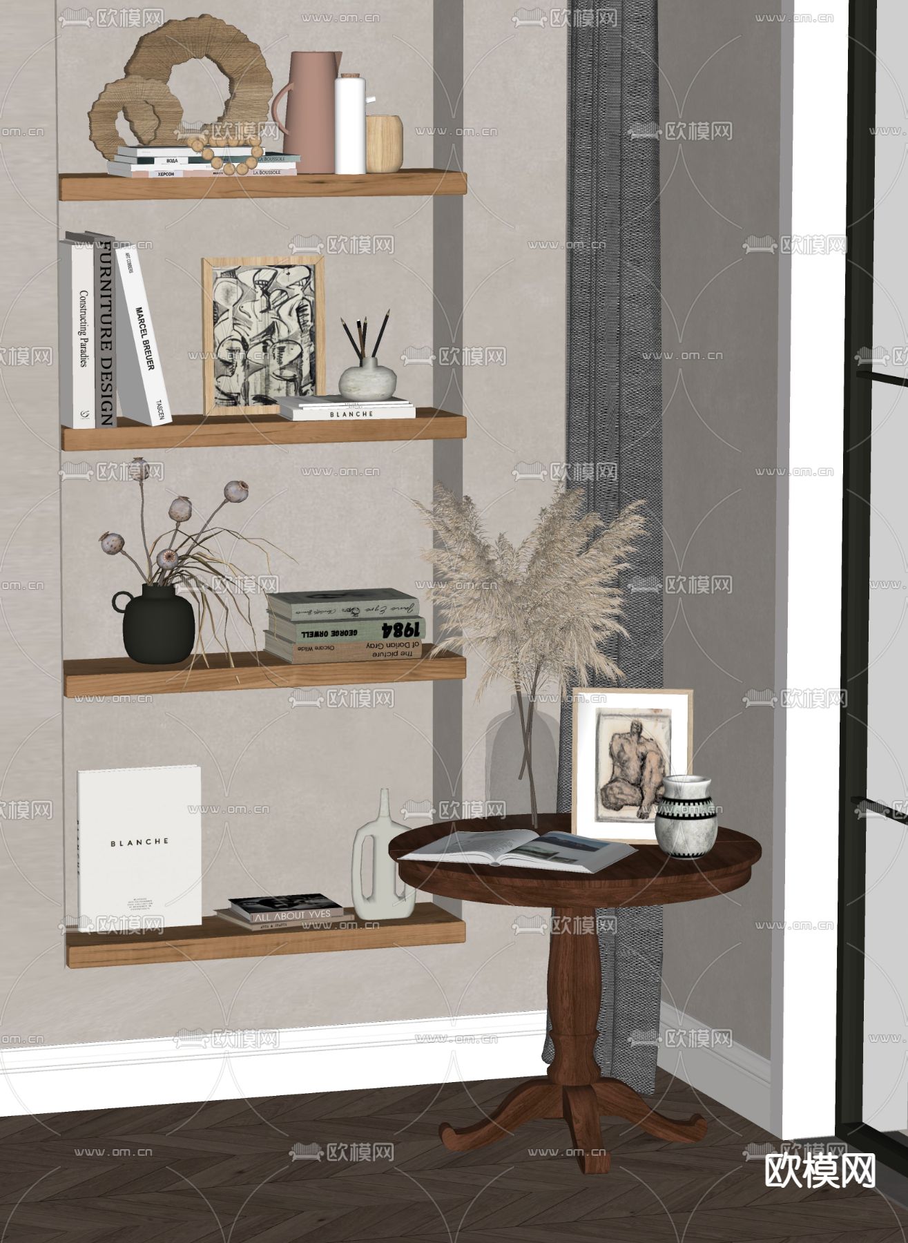 侘寂风装饰品 摆件 花瓶su模型下载_ID15081210_sketchup模型下载-欧模网