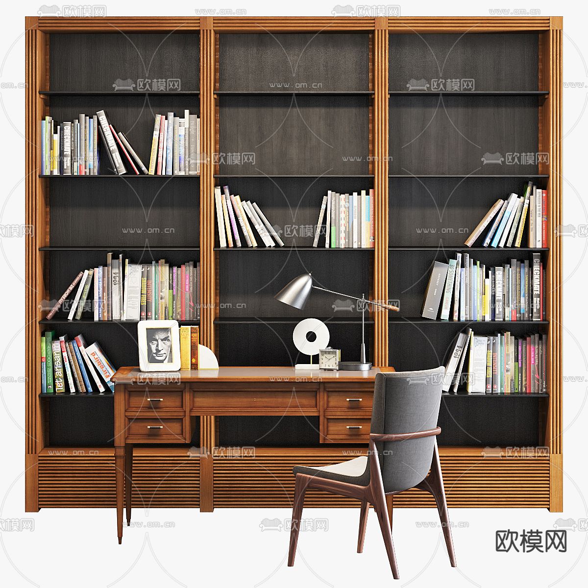 中古书架 书柜 书桌椅su模型