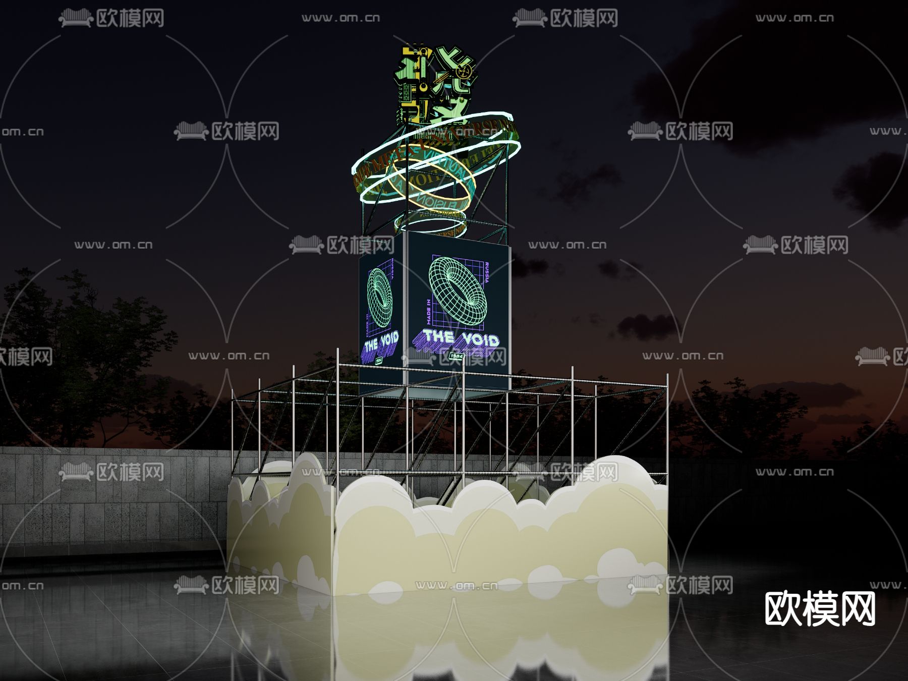 现代商业美陈su模型