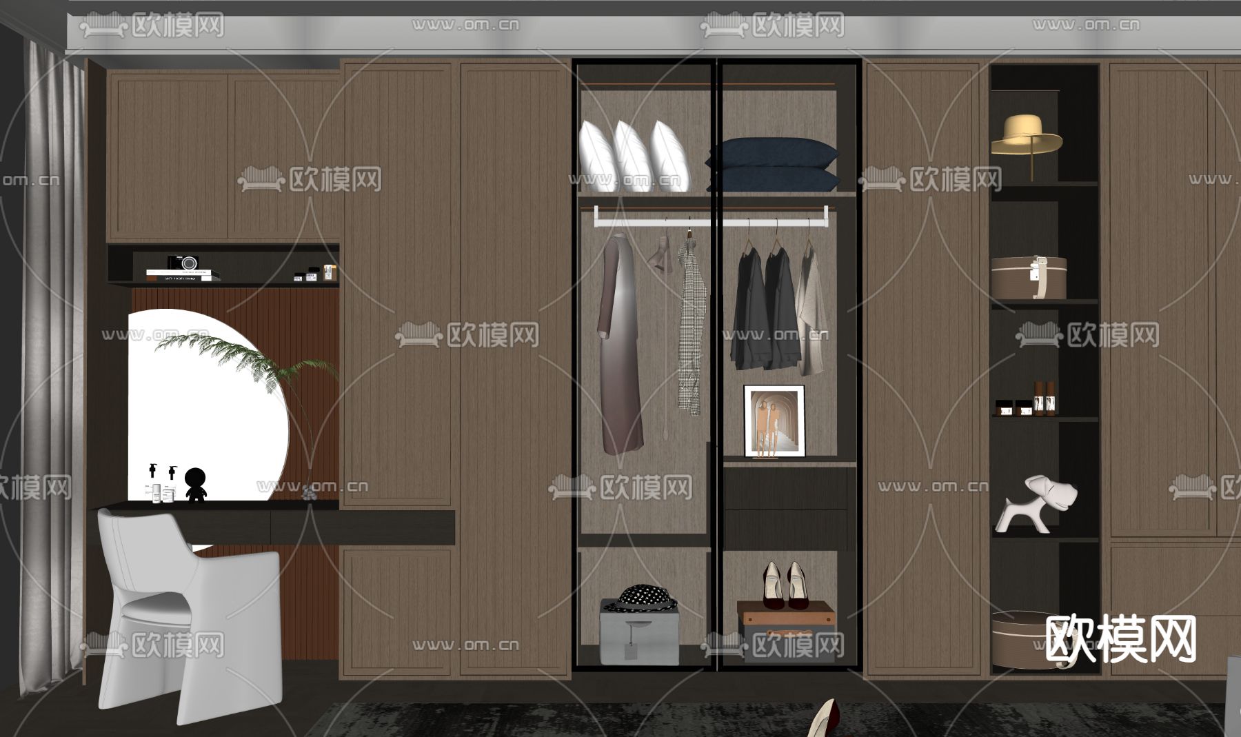 侘寂衣柜su模型下载（渲染图1）