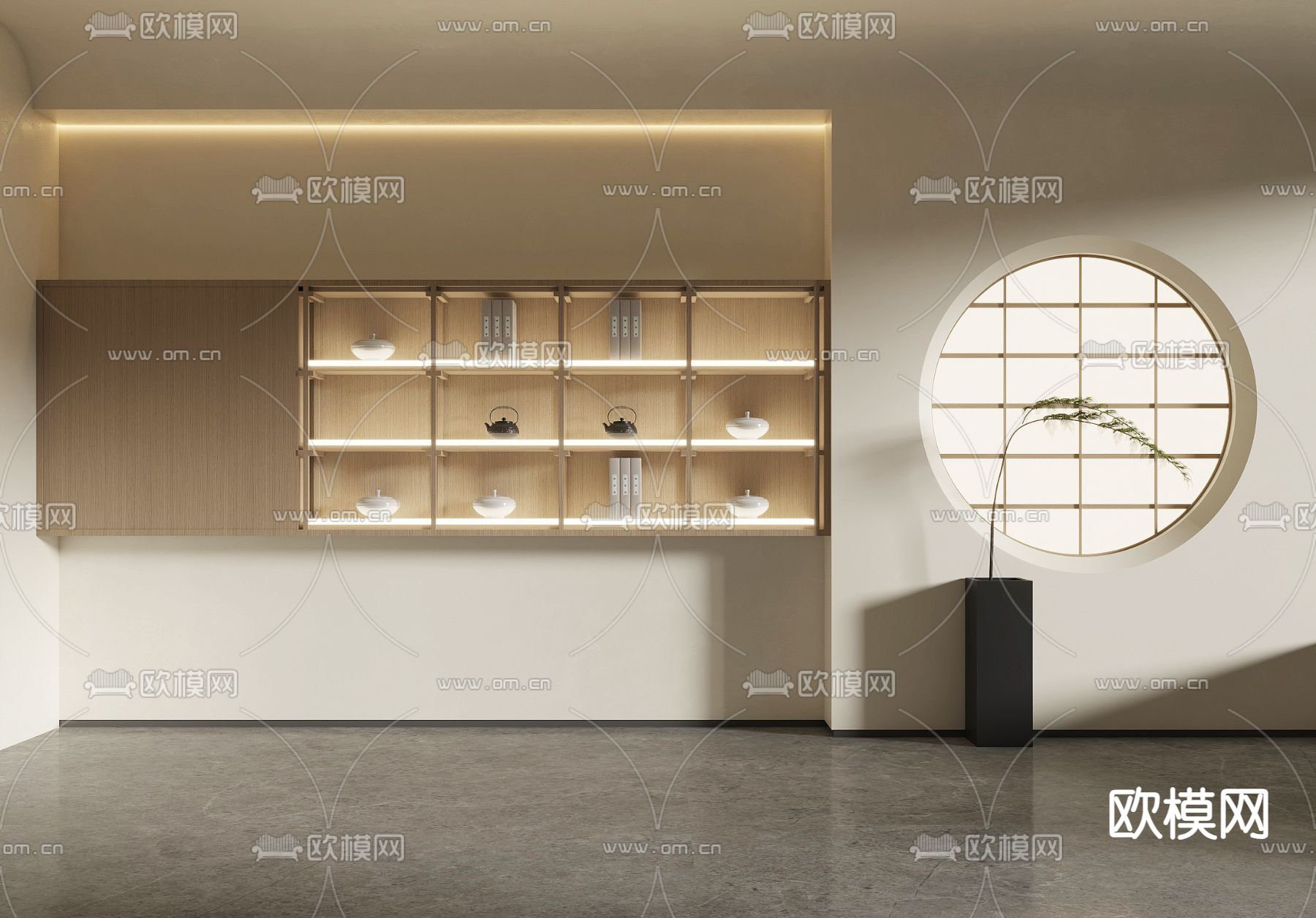 悬空茶柜 吊柜 壁柜3d模型下载