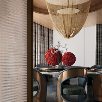 無物艺术 后现代餐厅3d模型