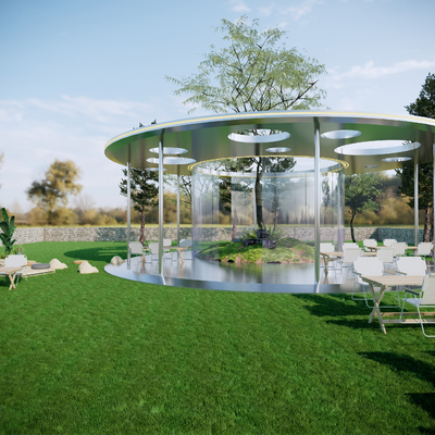 现代景观小建筑su模型