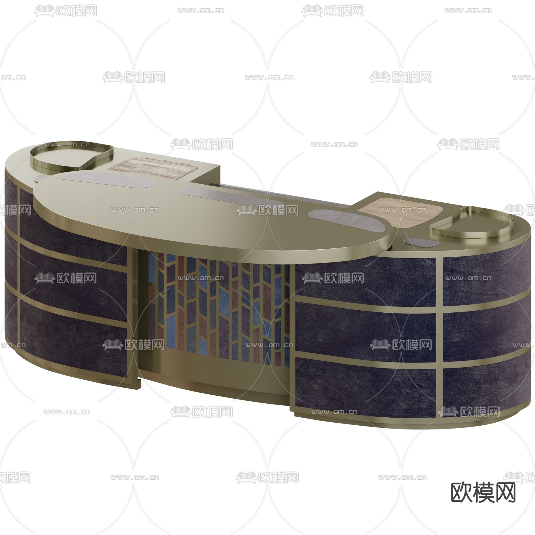 前台 接待台 服务台3d模型下载（渲染图3）