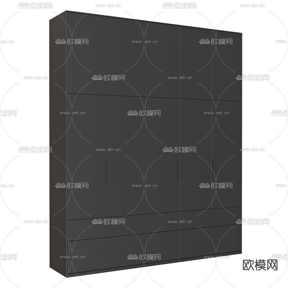 Tylko 高级灰衣柜3d模型下载