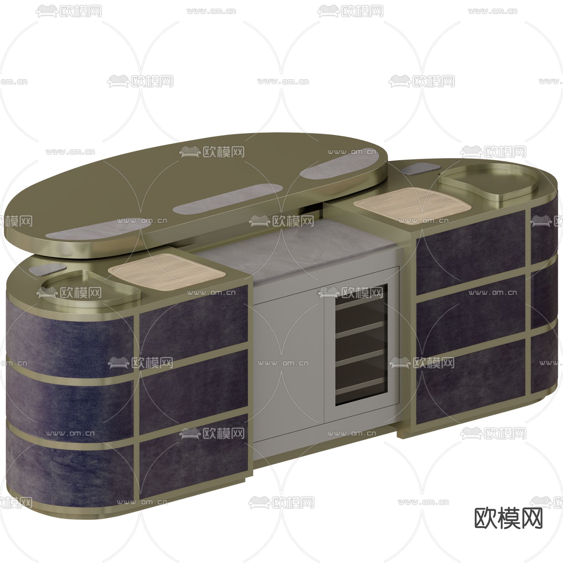 前台 接待台 服务台3d模型下载（渲染图2）