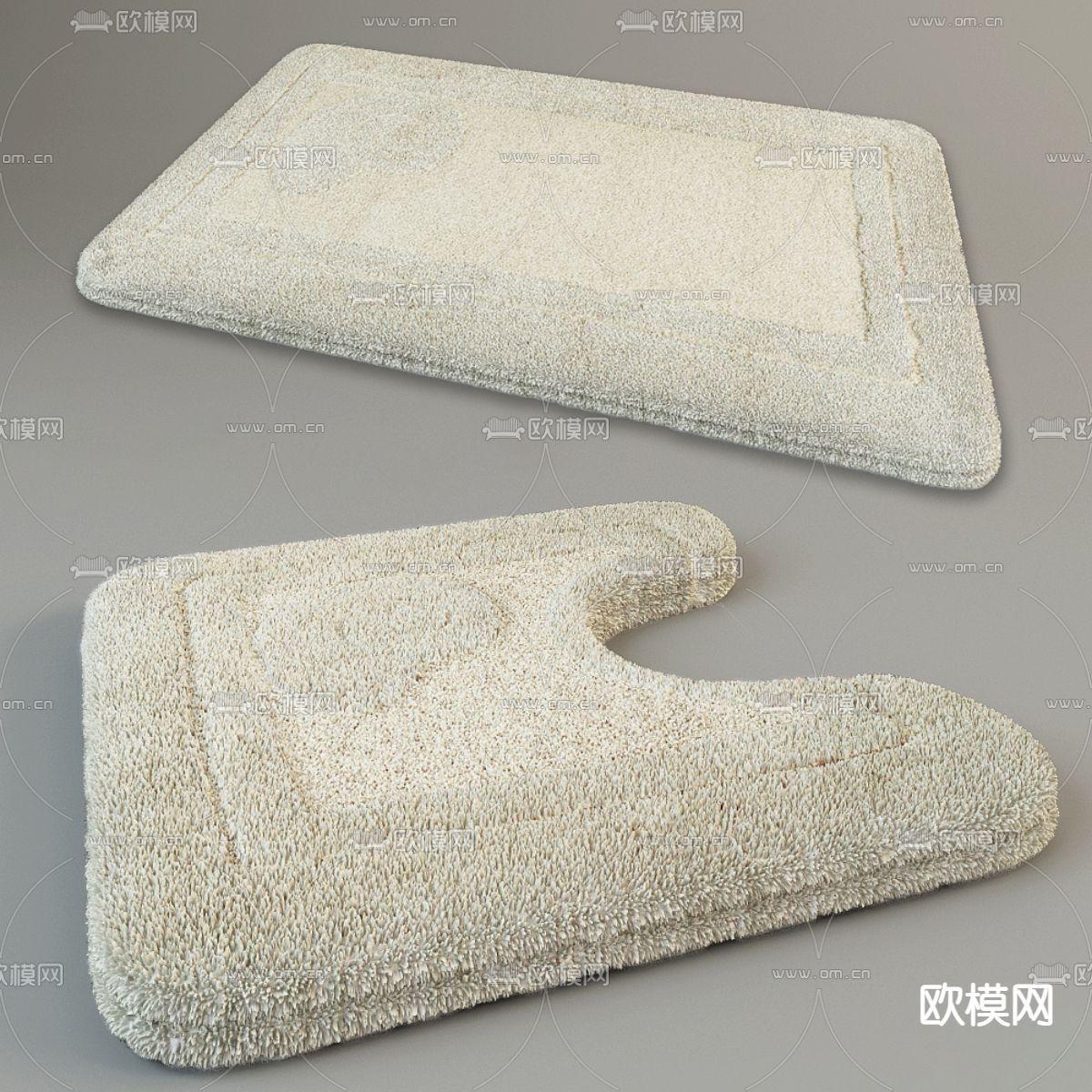 浴室地垫 地毯su模型