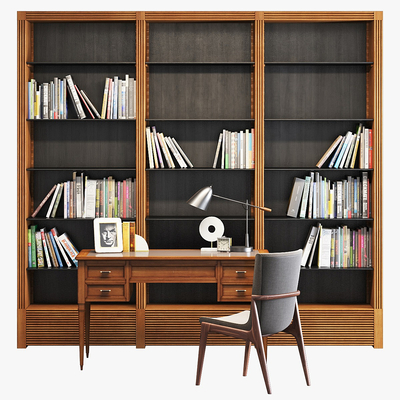 中古书架 书柜 书桌椅su模型