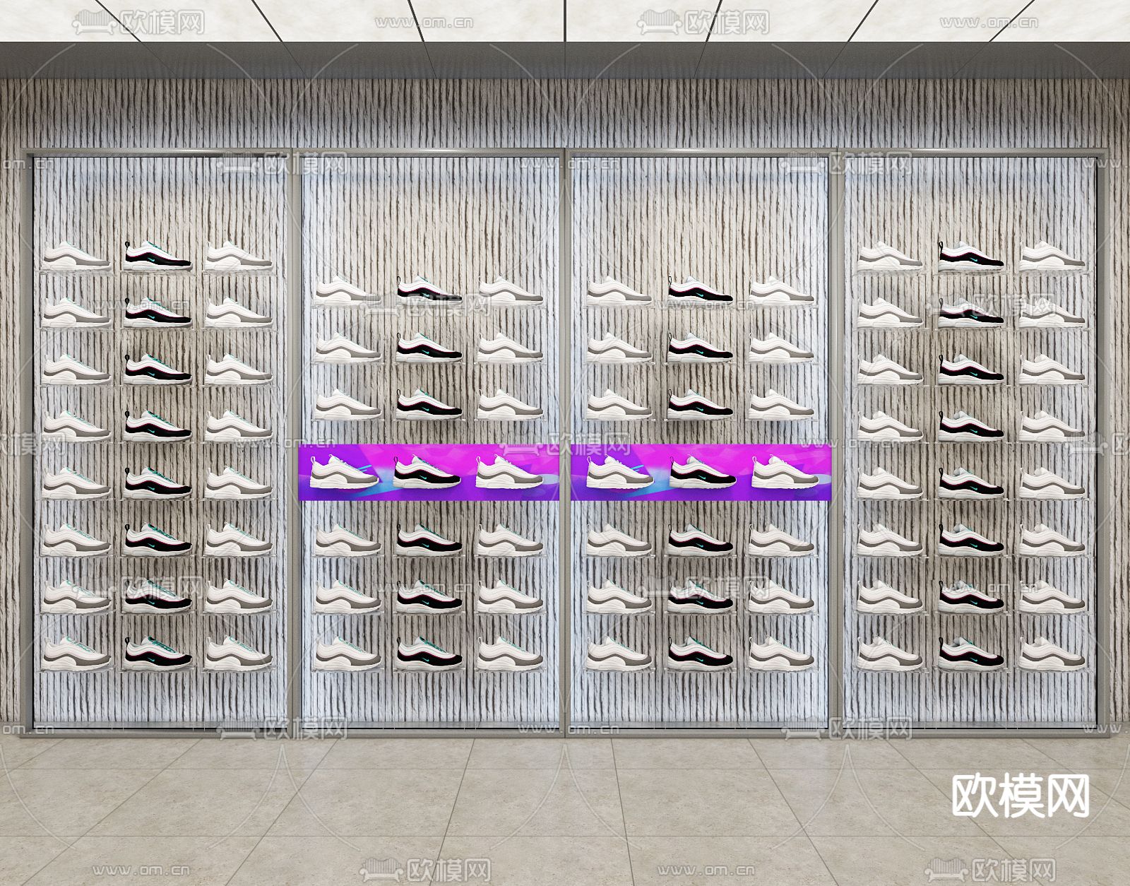 鞋店 鞋子陈列架3d模型下载