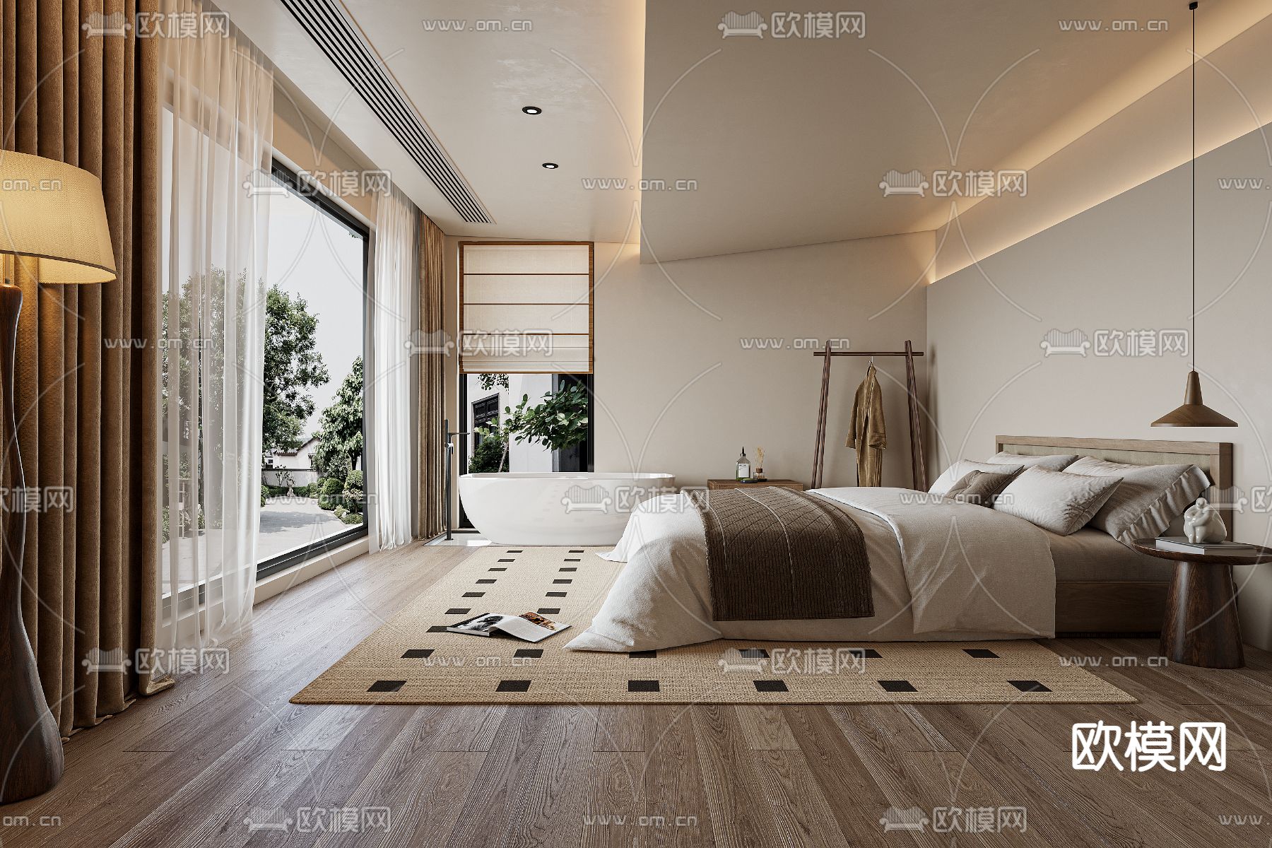 侘寂民宿客房3d模型下载