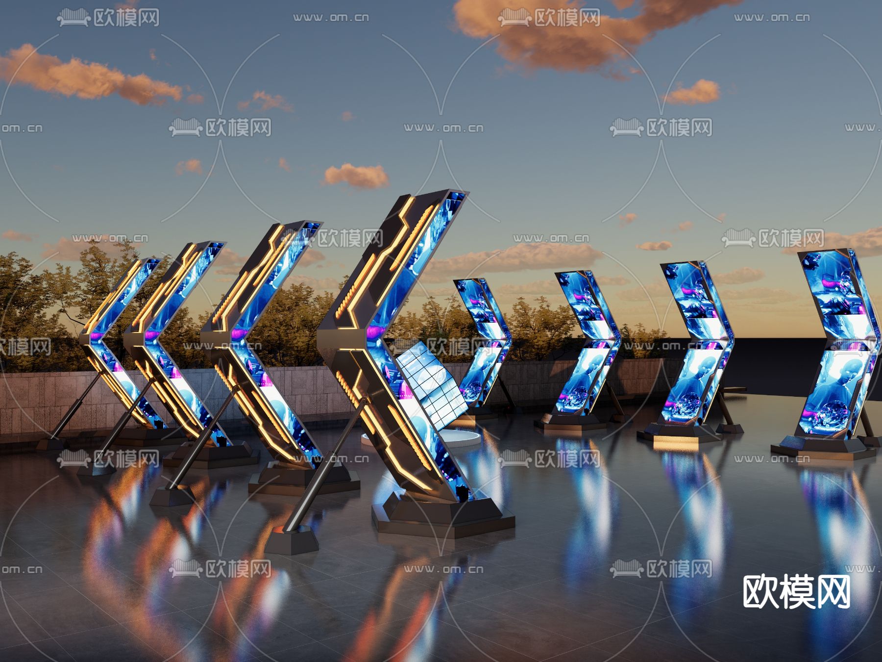 现代商业美陈su模型