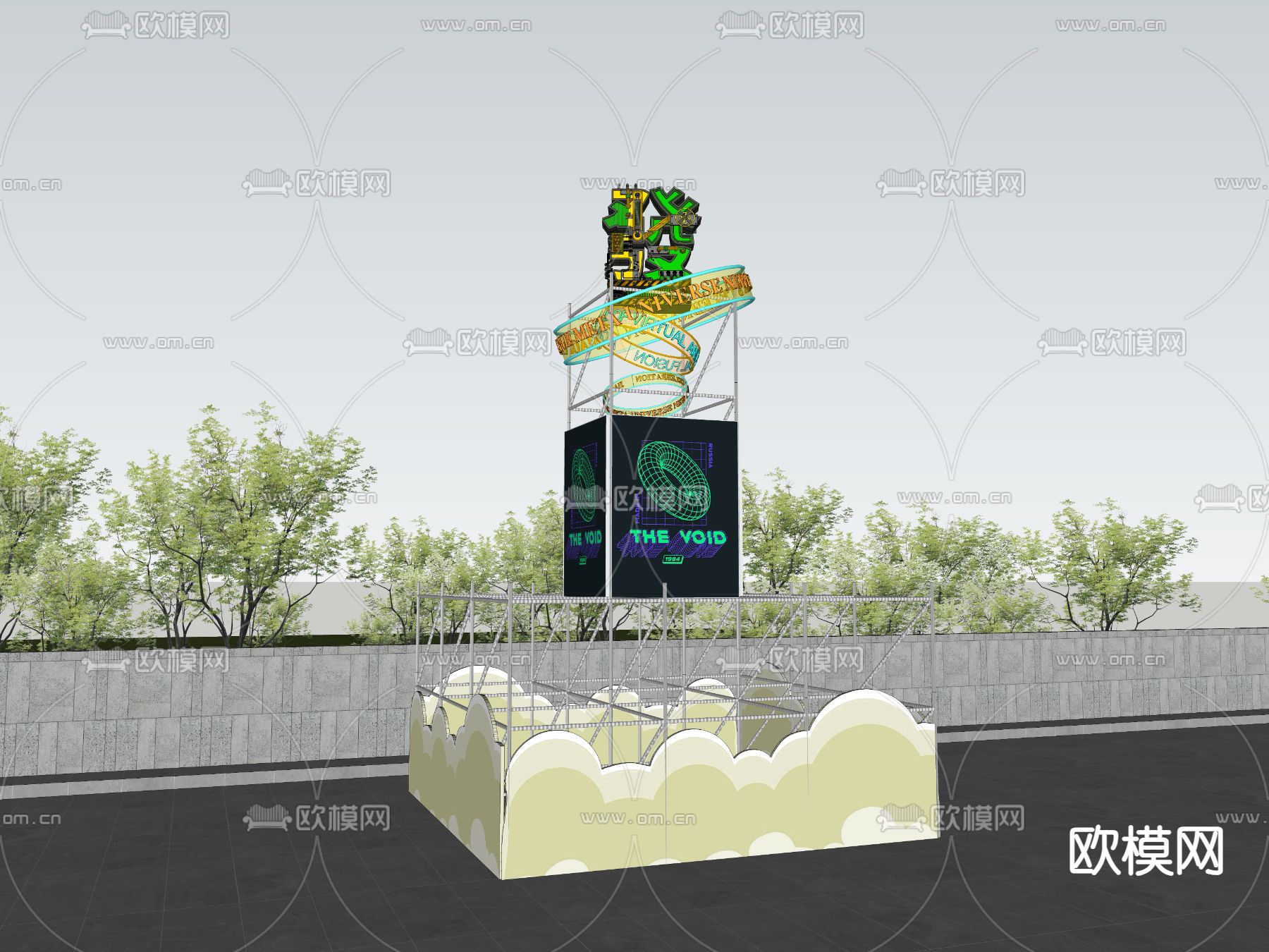 现代商业美陈su模型