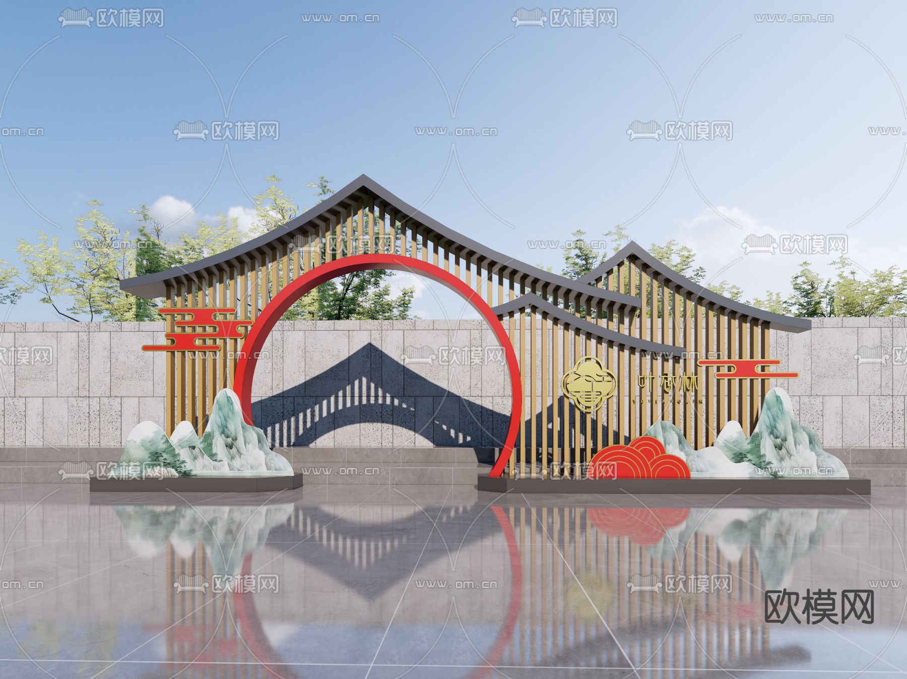 现代商业美陈 打卡点 合影区su模型