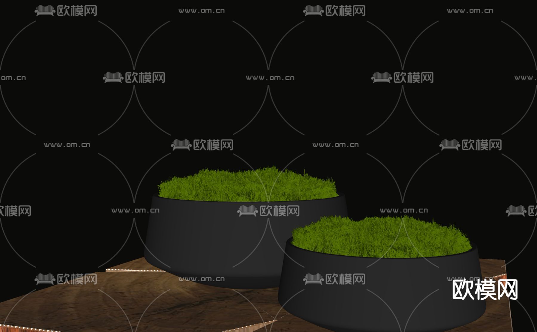 苔藓 盆景su模型下载（渲染图1）