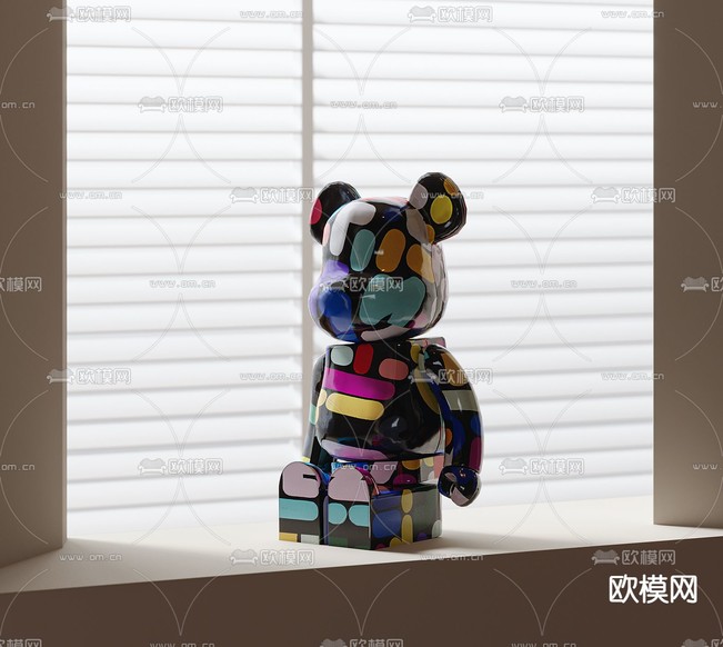 暴力熊潮玩 雕塑 公仔 卡通摆件3d模型下载